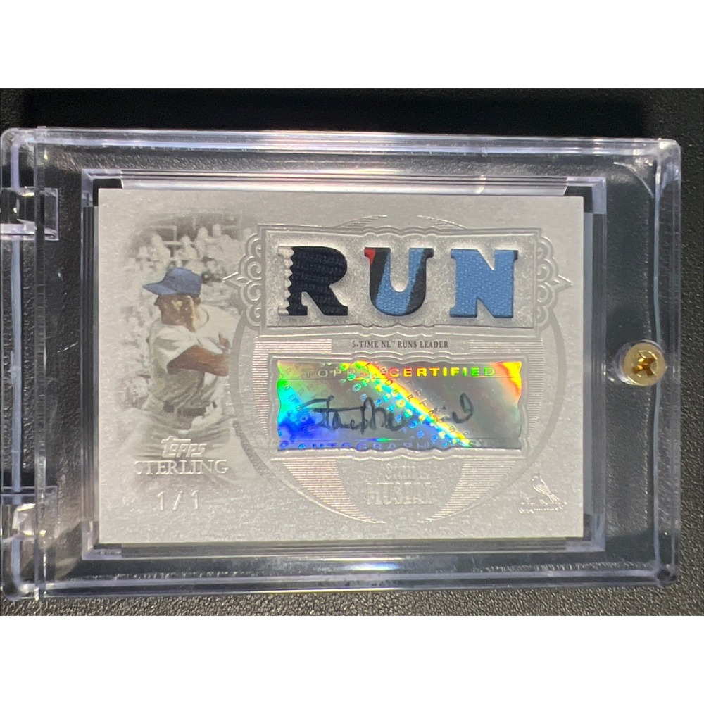 2007 Topps Sterling Silver Prime Parallel Stan Musial Game Used Patch Auto 1/1